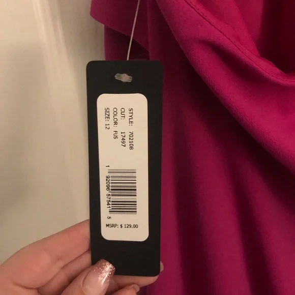 NWT BEBE Pink Gown | DOUBLE RUFFLE HALTER NECK GOWN - Picture 8 of 8